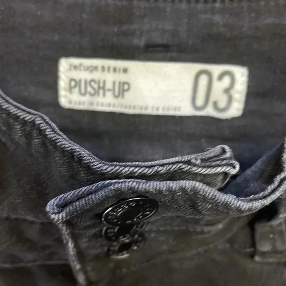 Refuge Push Up Black Denim Skinny High Waisted Jeans Size 03 - Picture 9 of 9